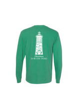 Load image into Gallery viewer, Garment Dyed Western Springs Christmas Tower Long Sleeve Limited Edition Tee