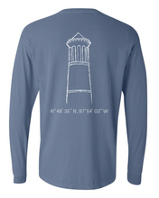 Load image into Gallery viewer, Garment-Dyed Western Springs Tower Classic Long-Sleeve Tee