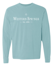 Load image into Gallery viewer, Garment-Dyed Western Springs Tower Classic Long-Sleeve Tee
