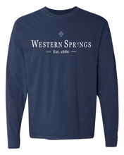 Load image into Gallery viewer, Garment-Dyed Western Springs Tower Classic Long-Sleeve Tee