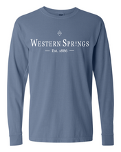 Load image into Gallery viewer, Garment-Dyed Western Springs Tower Classic Long-Sleeve Tee
